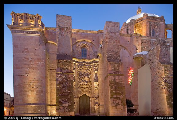 The former St Augustine church at dawn. Zacatecas, Mexico (color)