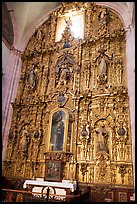Guilded altar in Church Santo Domingo. Zacatecas, Mexico