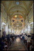 Evening mass in the Basilica de Nuestra Senora Guanajuato. Guanajuato, Mexico (color)