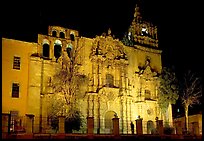 Templo de la Compania de Jesus at night. Guanajuato, Mexico ( color)