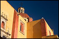 Walls and dome of San Roque church, early morning. Guanajuato, Mexico (color)