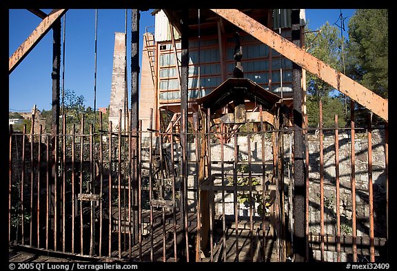 Fence around the main shaft of La Valenciana mine. Guanajuato, Mexico
