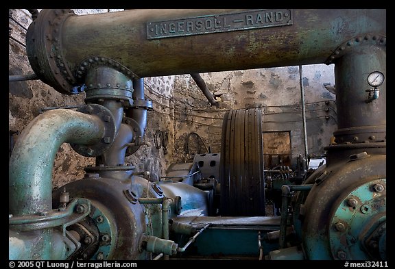 Industrial machinery, Valenciana mine. Guanajuato, Mexico
