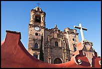 Facade of La Valenciana church, late afternoon. Guanajuato, Mexico