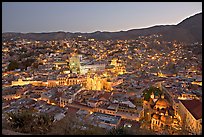 Panoramic view of the historic town at dawn. Guanajuato, Mexico ( color)