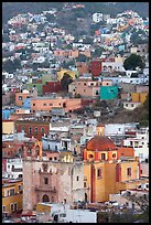 Church San Roque, and houses at dawn. Guanajuato, Mexico ( color)