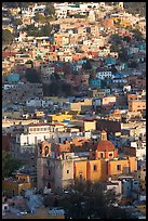 Church San Roque, and houses, early morning. Guanajuato, Mexico ( color)