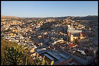 Panoramic view of the historic town center, early morning. Guanajuato, Mexico ( color)