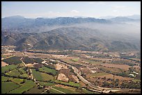 Aerial view plain and Sierra de Madre. Mexico (color)