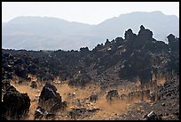Hardened lava and hills. Mexico ( color)