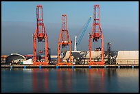 Cranes in port, Ensenada. Baja California, Mexico ( color)