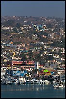 Harbor and hillside houses, Ensenada. Baja California, Mexico (color)