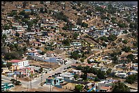 Houses on city outskirts, Ensenada. Baja California, Mexico (color)