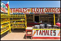 Roadside tamales stand. Baja California, Mexico ( color)