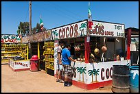 Customers at food stand. Baja California, Mexico ( color)
