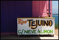 Sign at beachside food stand. Baja California, Mexico ( color)