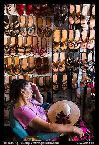 Sandals vendor. Baja California, Mexico