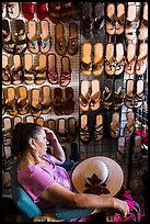 Sandals vendor. Baja California, Mexico (color)