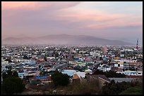 Ensenada from above at sunset. Baja California, Mexico (color)