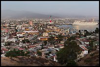 Ensenada and harbor at dusk. Baja California, Mexico ( color)