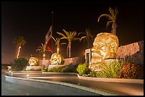 Monumental heads of Benito Juarez, Miguel Hidalgo and Venustiano Carranza, Ensenada. Baja California, Mexico ( color)