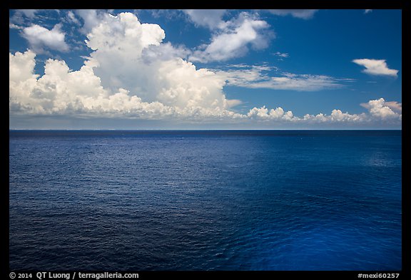 Blue Gulf waters. Cozumel Island, Mexico