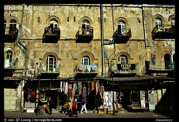 Facade of old townhouse. Jerusalem, Israel