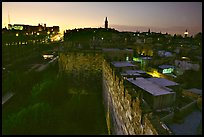 Old town remparts at dusk. Jerusalem, Israel