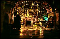 Decorated chapel inside the Church of the Holy Sepulchre. Jerusalem, Israel