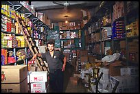 Man in a store, Hebron. West Bank, Occupied Territories (Israel) ( color)