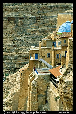 Blue dome of the Mar Saba Monastery. West Bank, Occupied Territories (Israel)
