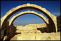 Arches in Nabatean ruins, Avdat. Negev Desert, Israel ( color)
