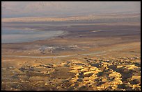 South End of the Dead Sea seen from Masada. Israel ( color)