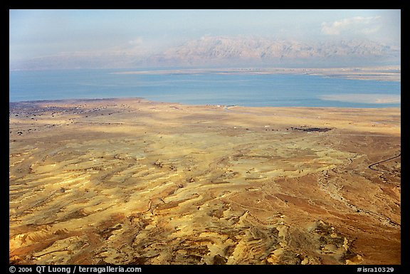 Dead Sea and Jordan seen from Masada. Israel