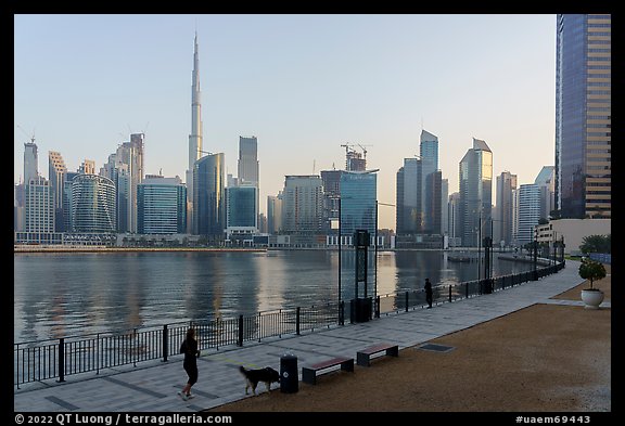 Downtown skyline from Business Bay. United Arab Emirates (color)