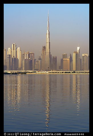 Downtown skyline wtih Burj Khalifa. United Arab Emirates (color)