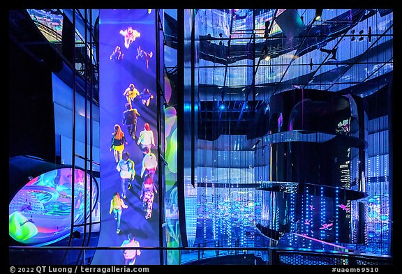 Large hall inside Mobility Pavilion. Expo 2020, Dubai, United Arab Emirates (color)