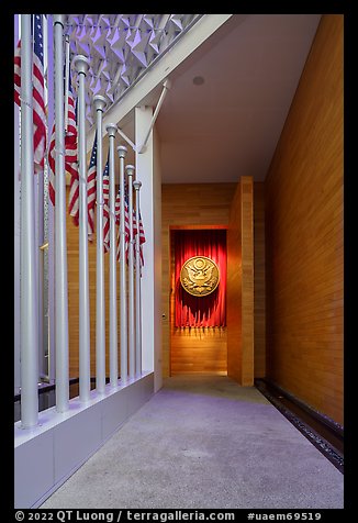 Entrance, USA Pavilion. Expo 2020, Dubai, United Arab Emirates (color)