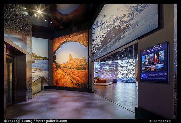 Looking from Exhibit 5 towards exhibit 6, USA Pavilion. Expo 2020, Dubai, United Arab Emirates (color)