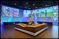 Mars Rover and videos about opportunities in the US, USA Pavilion. Expo 2020, Dubai, United Arab Emirates ( color)