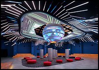 Room with overhead media display, USA Pavilion. Expo 2020, Dubai, United Arab Emirates ( color)