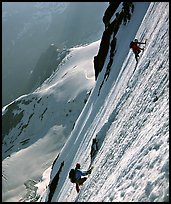 On the North face of Grande Casse, Vanoise, Alps, France. (color)