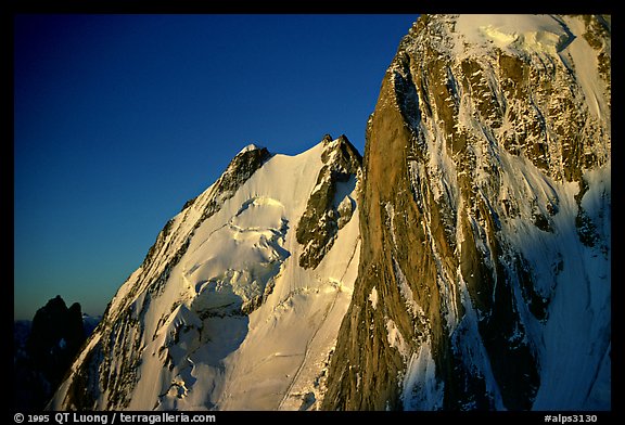 Grand Pilier d'Angle, Mont-Blanc, Italy.  (color)