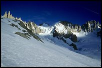 South side of the Courtes-Verte ridge seen from the Talefre Basin. Alps, France (color)