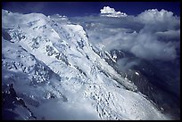 The Bossons glacier, the highest icefall in the Alps. Alps, France (color)