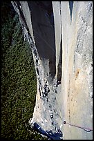 The impressive roof pitch. El Capitan, Yosemite, California