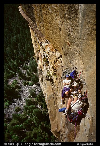 At least  a good ledge. Leaning Tower, Yosemite, California