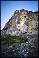 Shadow side: The Prow (the white streak). Washington Column, Yosemite, California (color)