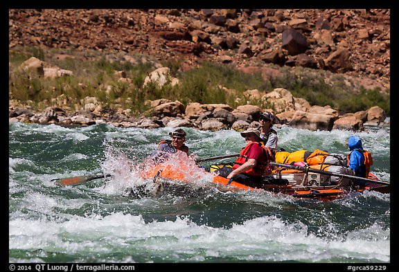 Rafting whitewater rapids. Grand Canyon National Park, Arizona (color)