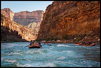 Rafts in rapids, Marble Canyon. Grand Canyon National Park, Arizona ( color)